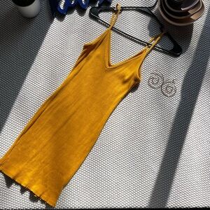 Yellow, sexy, skin tight, mini.